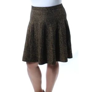 Golden pleated skirt